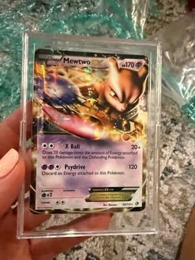 Pokemon Mewtwo EX Holo Gold Purple Card
